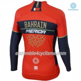 Maillot Cyclisme 2018 Bahrain Merida Hiver Thermal Fleece N001